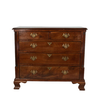Georgian Chest of Drawers, Fluted Pilasters, circa 1720-1740