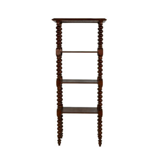 Four-Tier Mahogany Etagere, Bobbin Supports, circa 1880