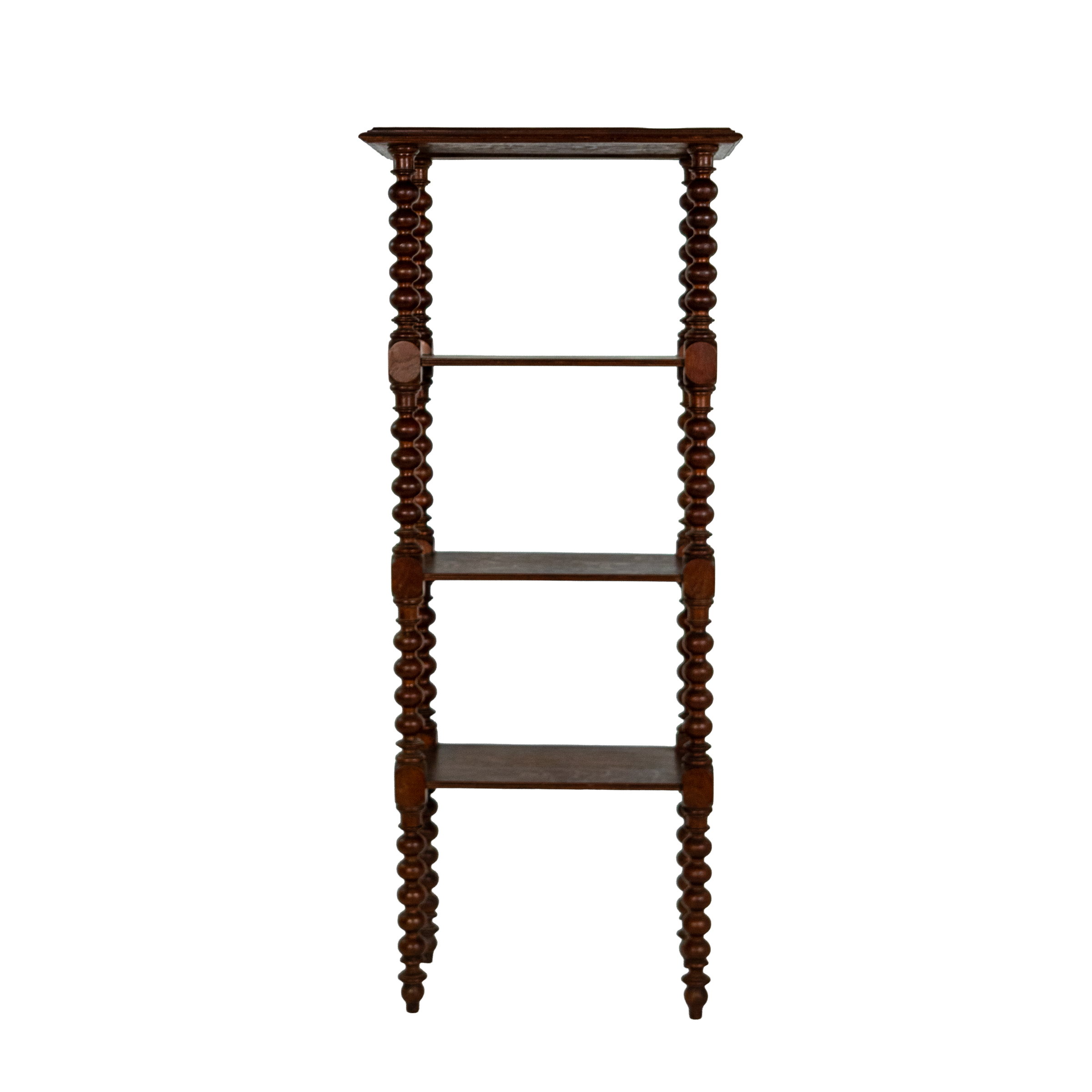 Four-Tier Mahogany Etagere, Bobbin Supports, circa 1880