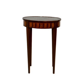 Round Inlaid Side Table, Parquetry Top, French, circa 1890
