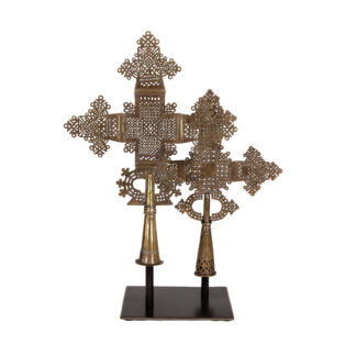 Pair of Ethiopian Orthodox Processional Crosses