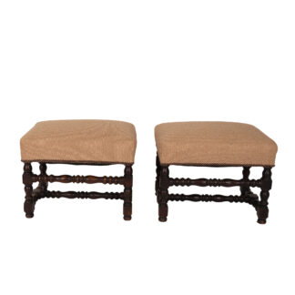 Pair of French Baroque Stools, circa 1850