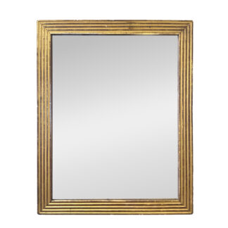 Medium Sized French Fluted Giltwood Mirror circa 1850