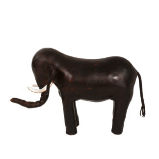 Leather Elephant Footstool by Dimitri Omersa