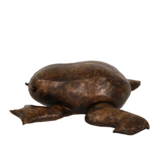 Omersa-Style Leather Frog Footstool