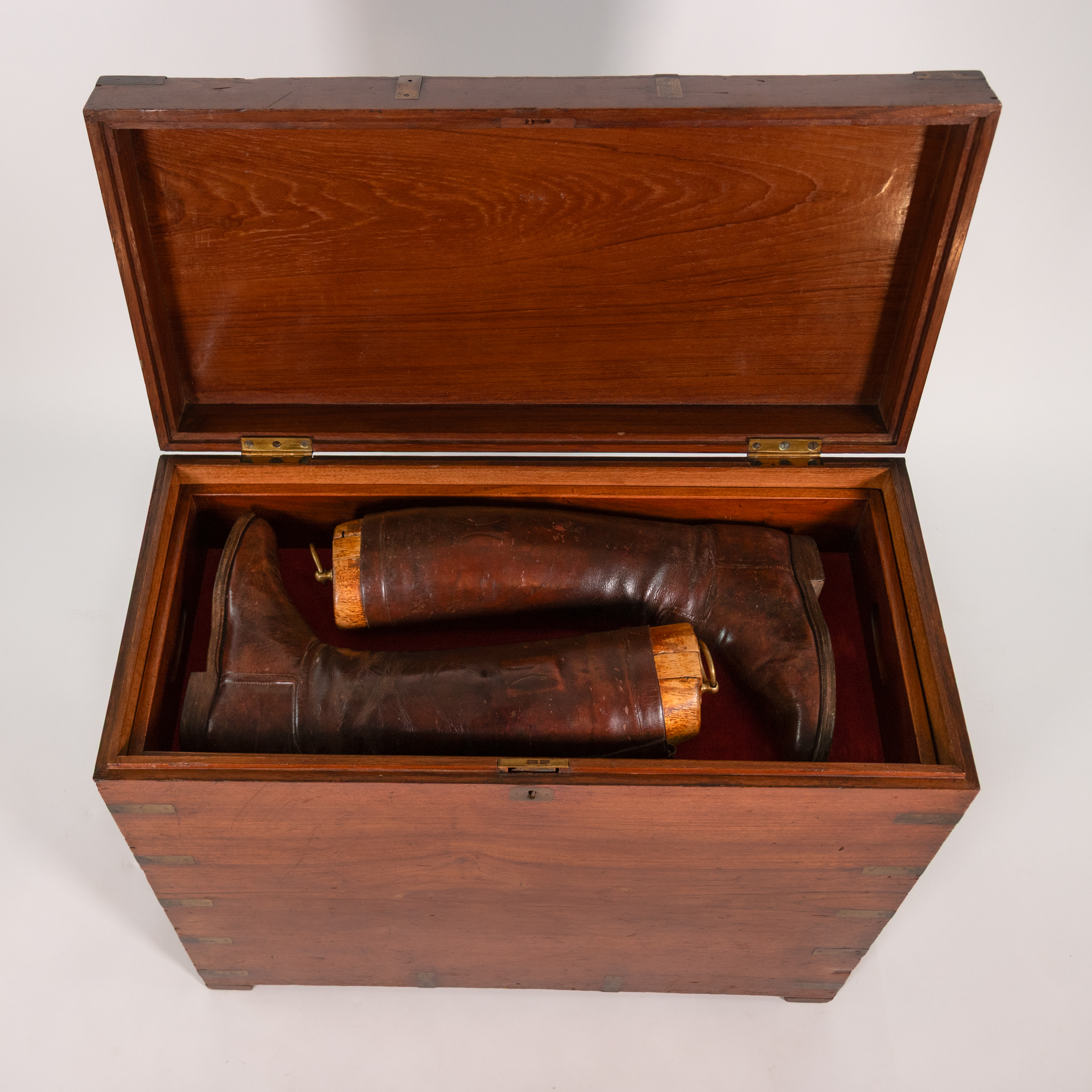 Mahogany Campaign Boot Trunk, English circa 1850 - Image 2