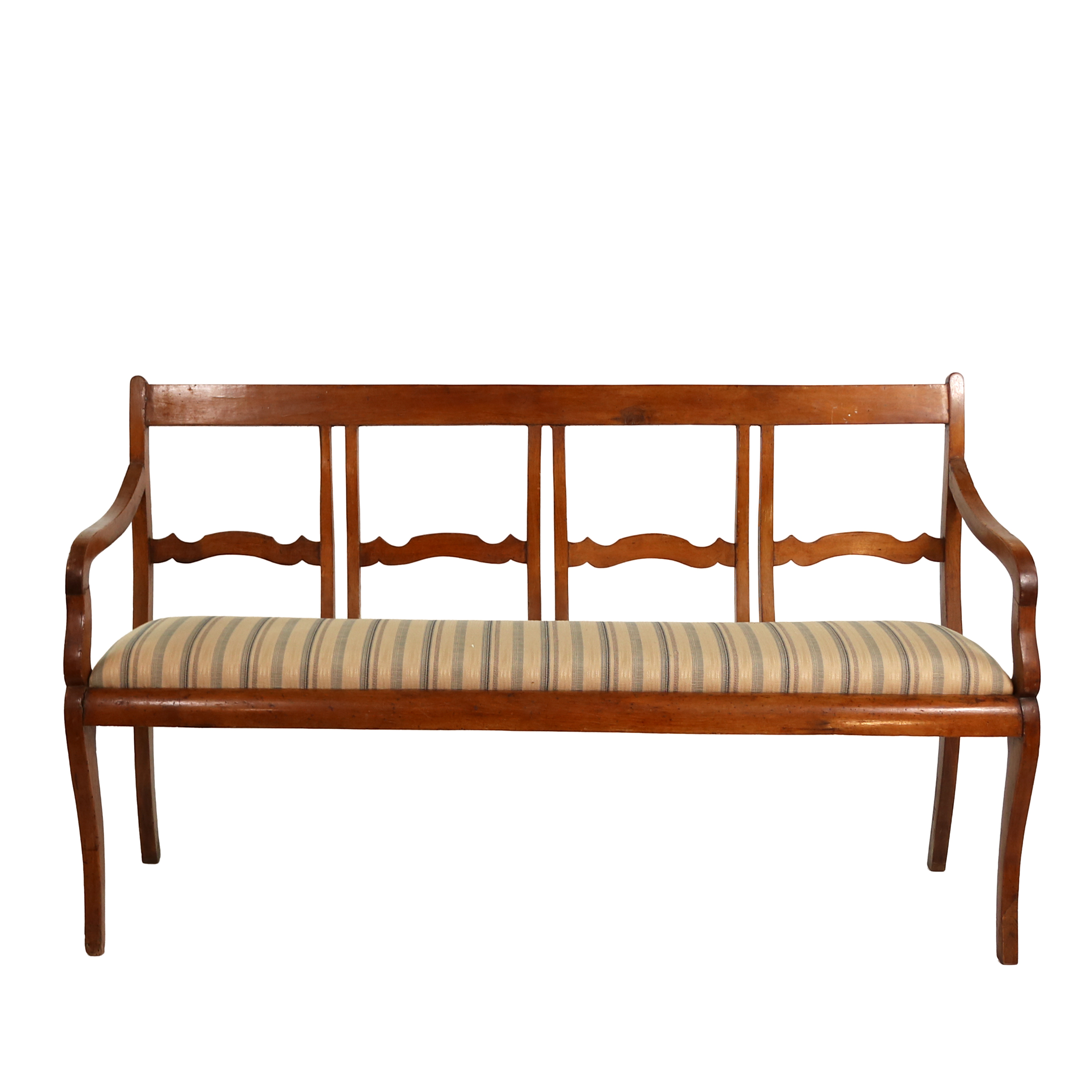 Italian Walnut Bench, circa 1880