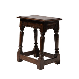 English Oak Joint Stool, Circa 1880