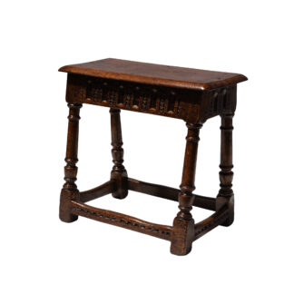 English Oak Joint Stool, Circa 1880