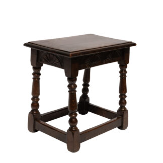 English Oak Joint Stool, Circa 1900