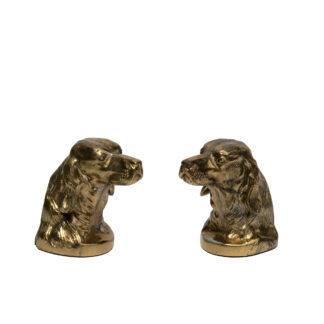 Pair of Brass Spaniel Bookends